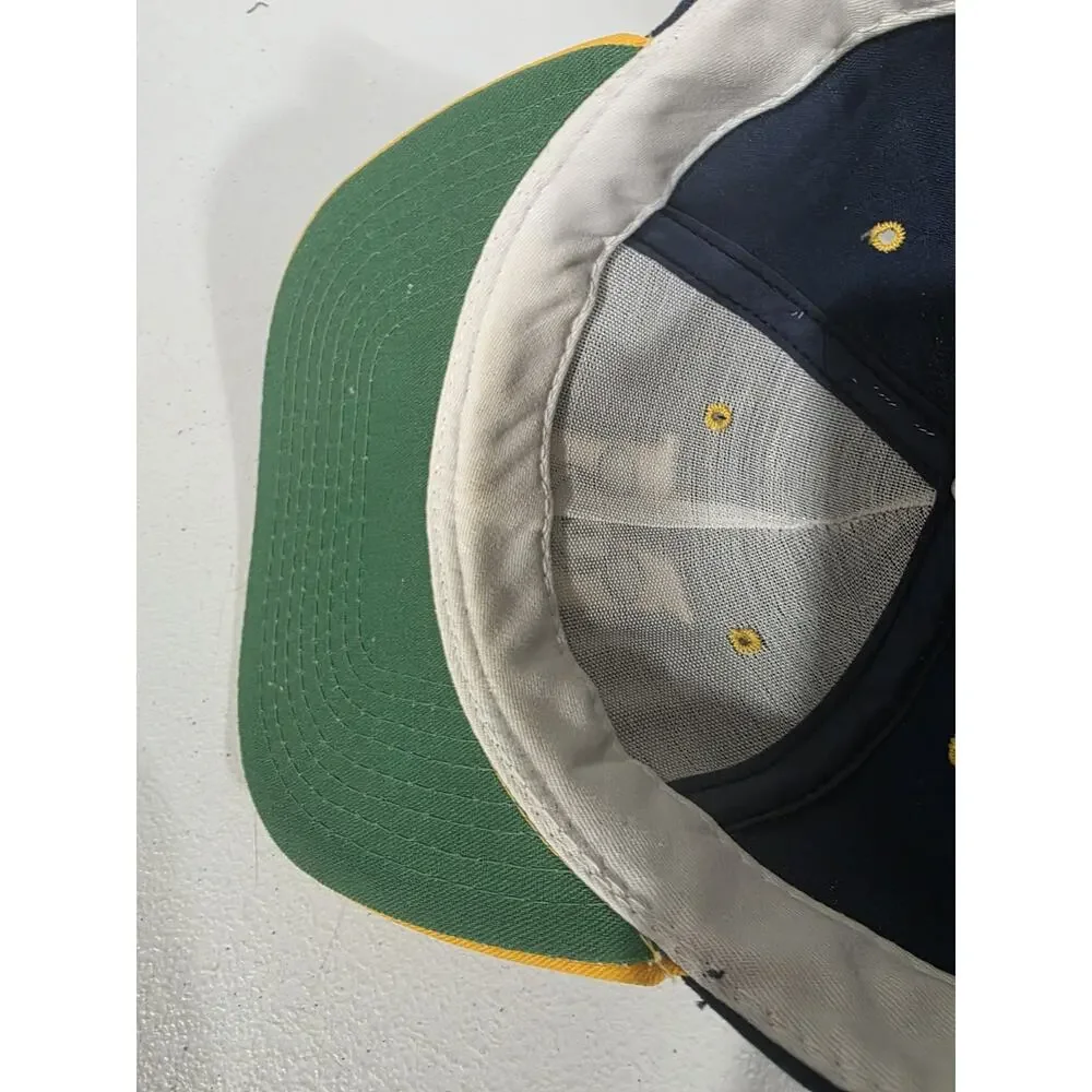 Vintage 90s Disney Mickey Mouse Snapback Baseball Cap Hat Navy Yellow